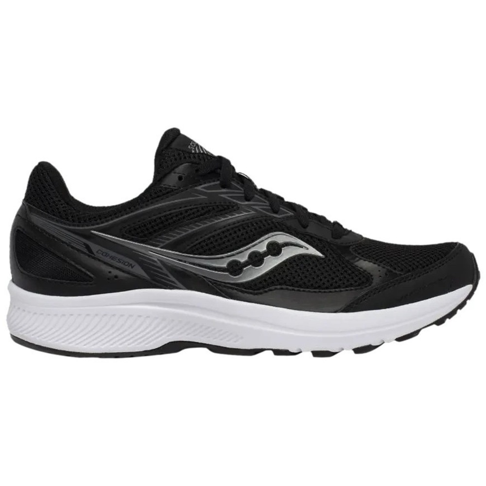 Saucony Cohesion 14 Mens Size 10 Wide Running Shoes S20629-1 Black White Sneaker